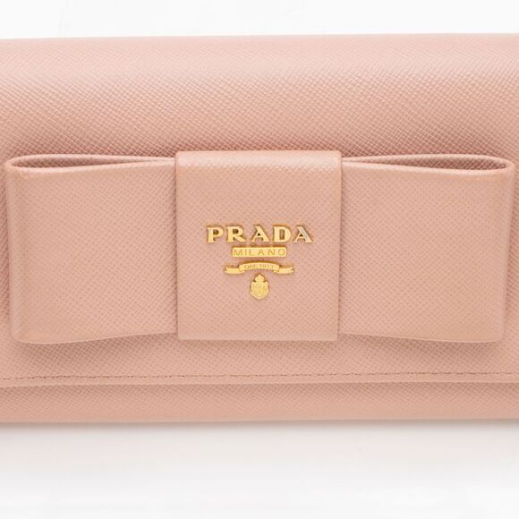 Prada Saffiano Bow Continental Wallet - Picture 7 of 13